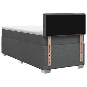 Postel boxspring s matrací Tmavě šedá 100 x 200 cm Textil - obrázek 7