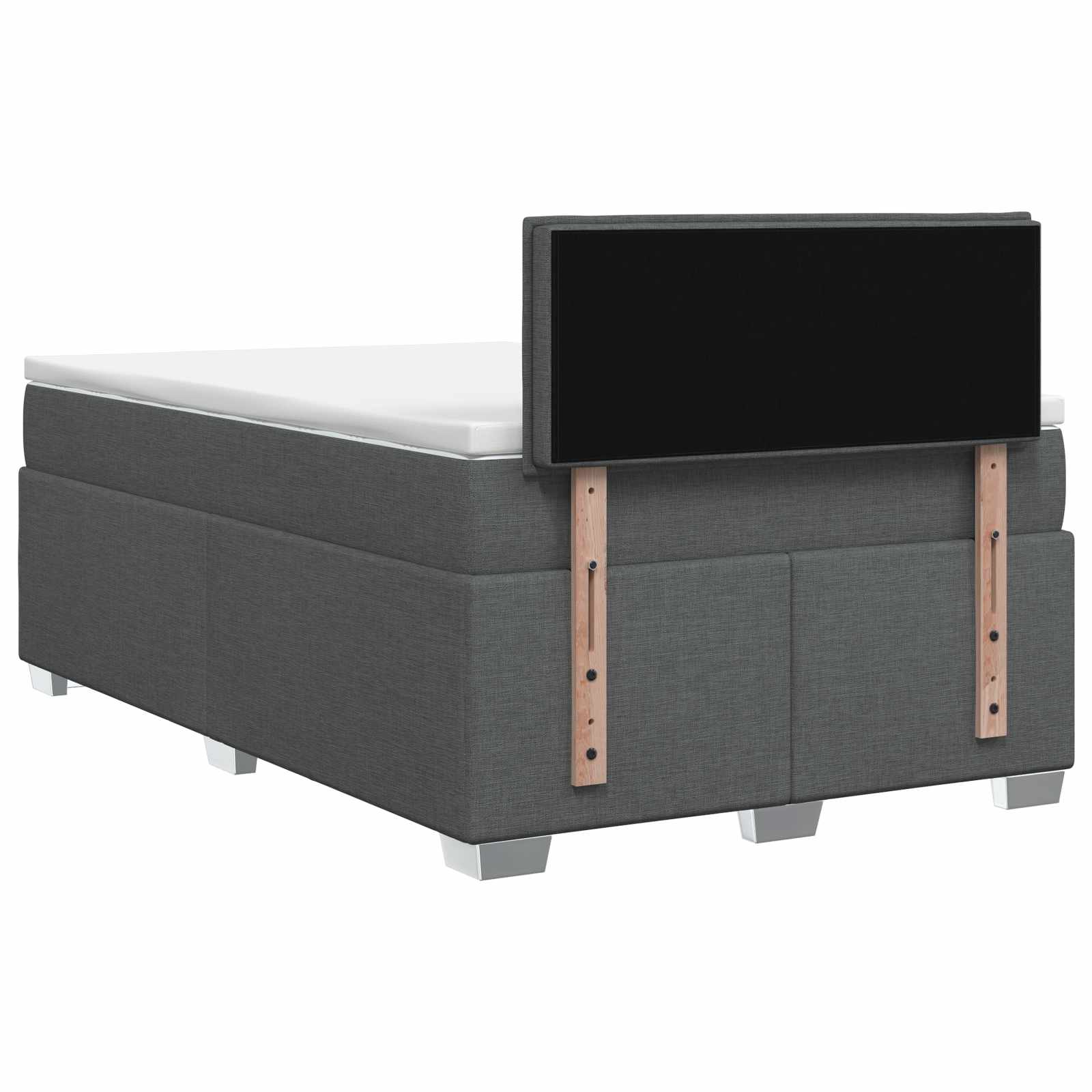 Postelja boxspring z vzmetnico Temno siva 120 x 190 cm Blago