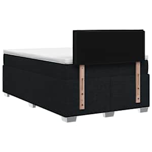 Postel boxspring s matrací s čelo Černá 120 x 190 cm Textil - obrázek 7