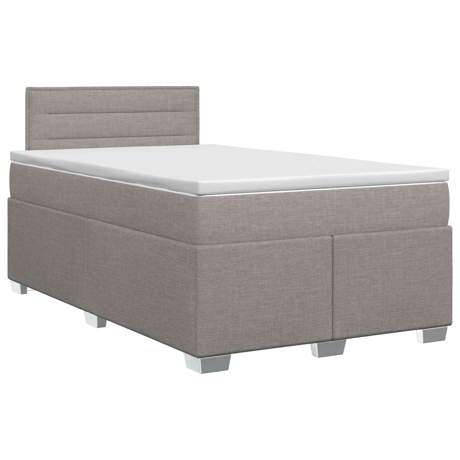 vidaXL Boxspringbed met matras Taupe 120 x 190 cm Stof, foto 3