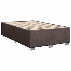 Postel boxspring s matrací Tmavě hnědá 120 x 190 cm Textil - obrázek 4