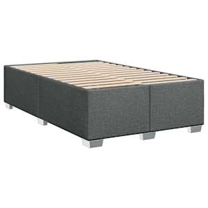 Postel boxspring s matrací Tmavě šedá 120 x 190 cm Textil - obrázek 4