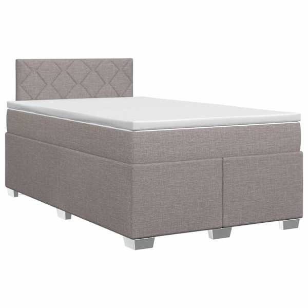 vidaXL Vedruvoodi madratsiga peaga Pruunikashall 120 x 190 cm kangas