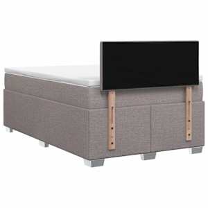 Postel boxspring s matrací s čelo Taupe 120 x 190 cm Textil - obrázek 7
