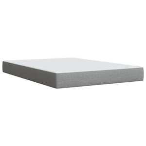 Postel boxspring s matrací Světle šedá 140 x 190 cm Textil - obrázek 5