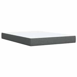 Postel boxspring s matrací Tmavě šedá 140 x 190 cm Textil - obrázek 5