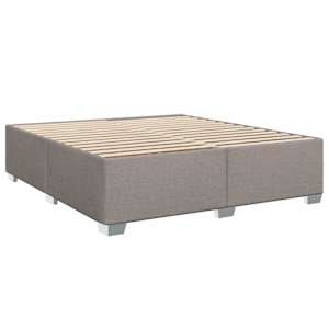 Postel boxspring s matrací s čelo Taupe 140 x 190 cm Textil - obrázek 4