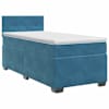 vidaXL Vedruvoodi madratsiga peaga Tumesinine 90 x 190 cm Samet
