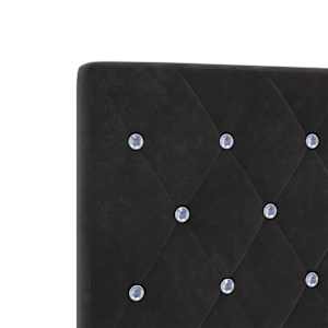 Postel boxspring s matrací s čelo Černá 120 x 200 cm Samet - obrázek 8