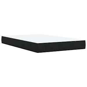 Postel boxspring s matrací s čelo Černá 120 x 200 cm Samet - obrázek 5