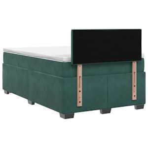 Postel boxspring s matrací Tmavě zelená 120 x 200 cm Samet - obrázek 7