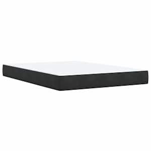 Postel boxspring s matrací s čelo Černá 160 x 200 cm Samet - obrázek 6