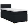 vidaXL Vedruvoodi madratsiga peaga Must 80 x 200 cm kangas