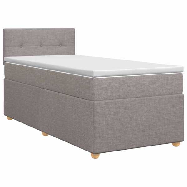 vidaXL Vedruvoodi madratsiga peaga Pruunikashall 80 x 200 cm kangas
