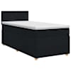vidaXL Vedruvoodi madratsiga peaga Must 80 x 200 cm kangas