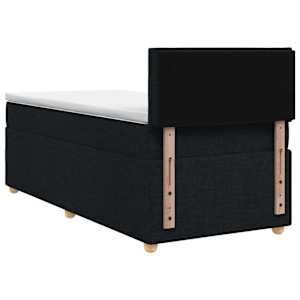 Postel boxspring s matrací s čelo Černá 90 x 200 cm Textil - obrázek 7