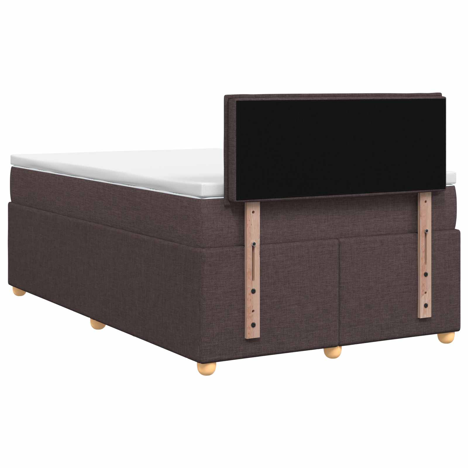 Postelja boxspring z vzmetnico Temno rjava 120 x 190 cm Blago