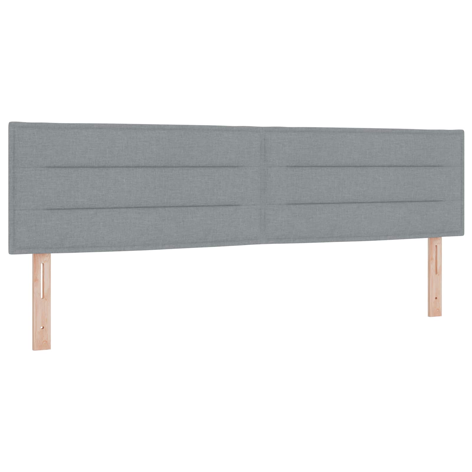 vidaXL Boxspringbed met matras Lichtgrijs 180 x 200 cm Stof, foto 4