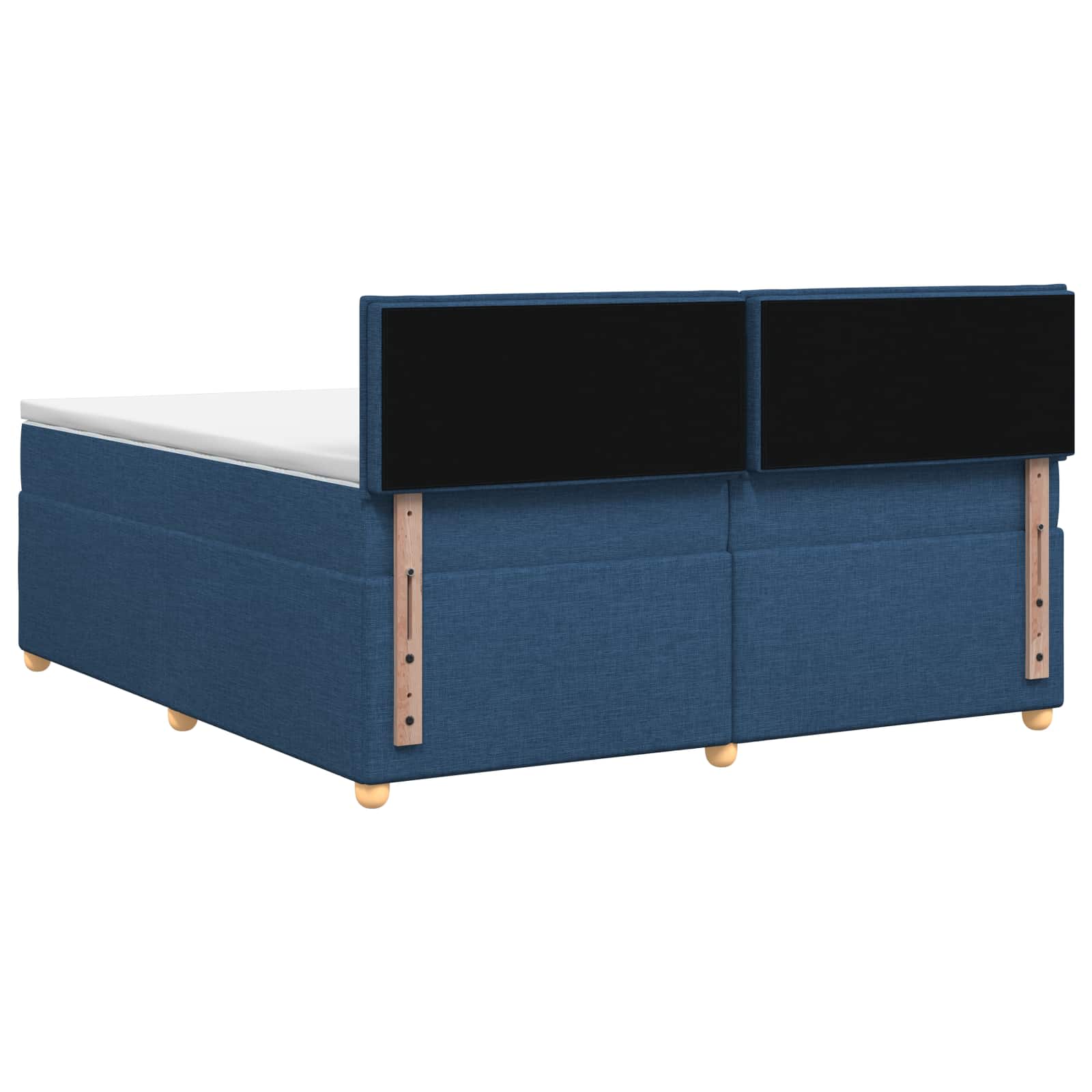 Postelja boxspring z vzmetnico Modra 200 x 200 cm Blago