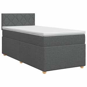vidaXL Vedruvoodi madratsiga peaga Tumehall 90 x 190 cm kangas