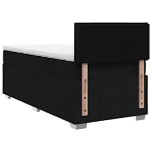 Postel boxspring s matrací s čelo Černá 90 x 200 cm Textil - obrázek 8