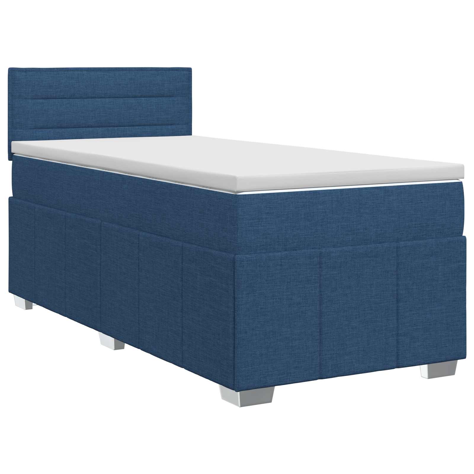 vidaXL Boxspringbed met matras met hoofdeinde Blauw 90 x 200 cm Stof, foto 3