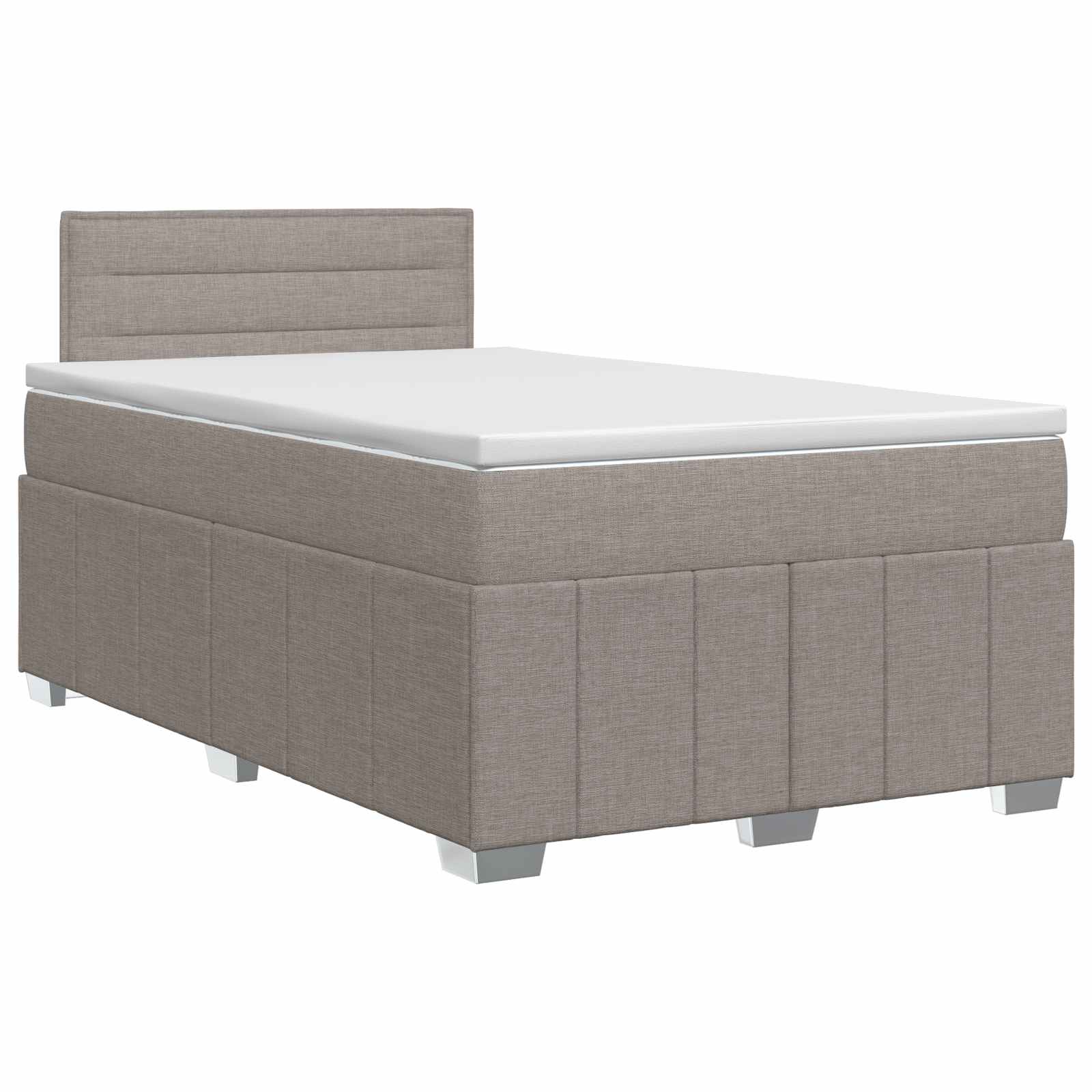 vidaXL Boxspringbed met matras Taupe 120 x 190 cm Stof, foto 3