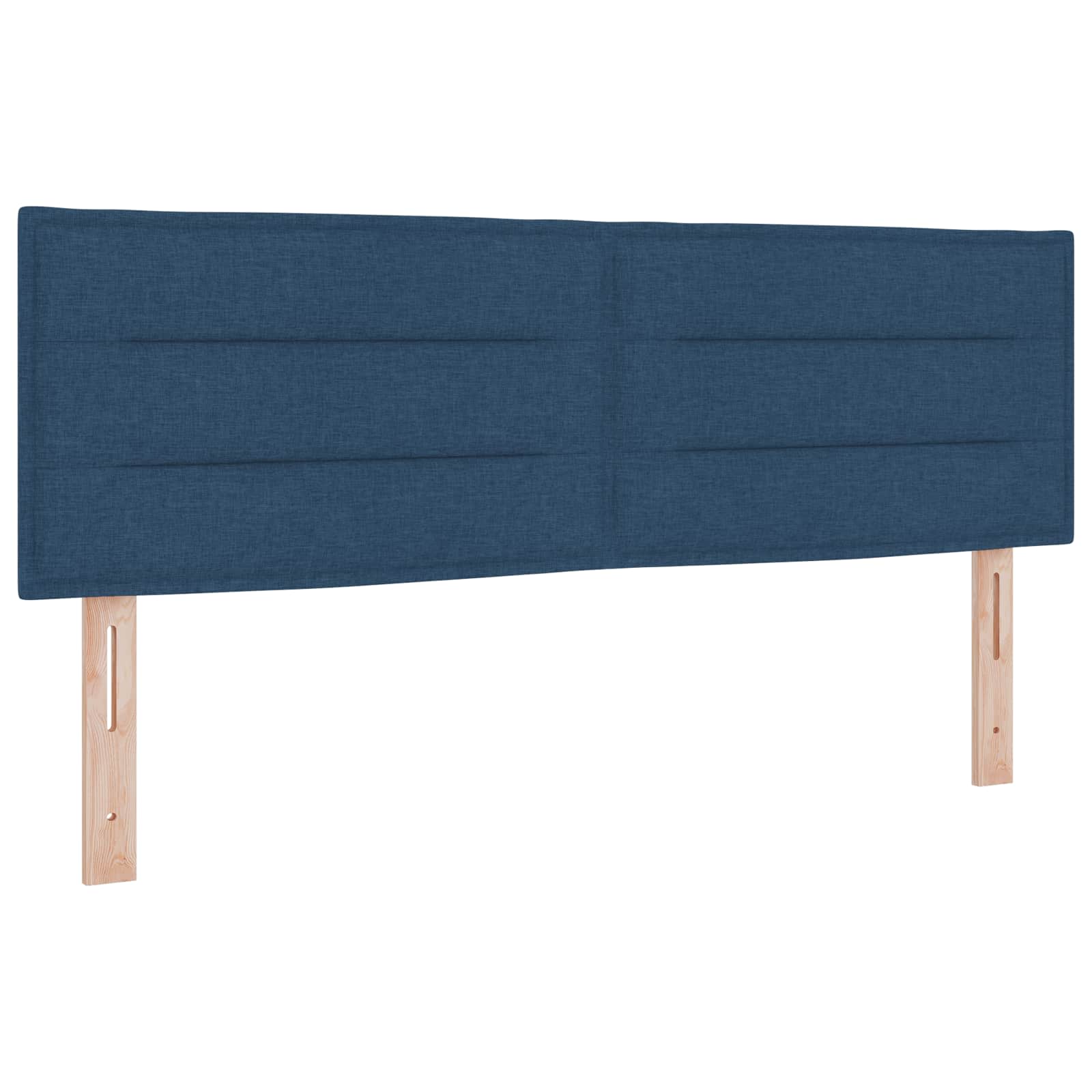 Postelja boxspring z vzmetnico Modra 160 x 200 cm Blago