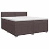 vidaXL Vedruvoodi madratsiga peaga Tume pruun 200 x 200 cm kangas