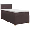 vidaXL Vedruvoodi madratsiga peaga Tume pruun 80 x 200 cm kangas