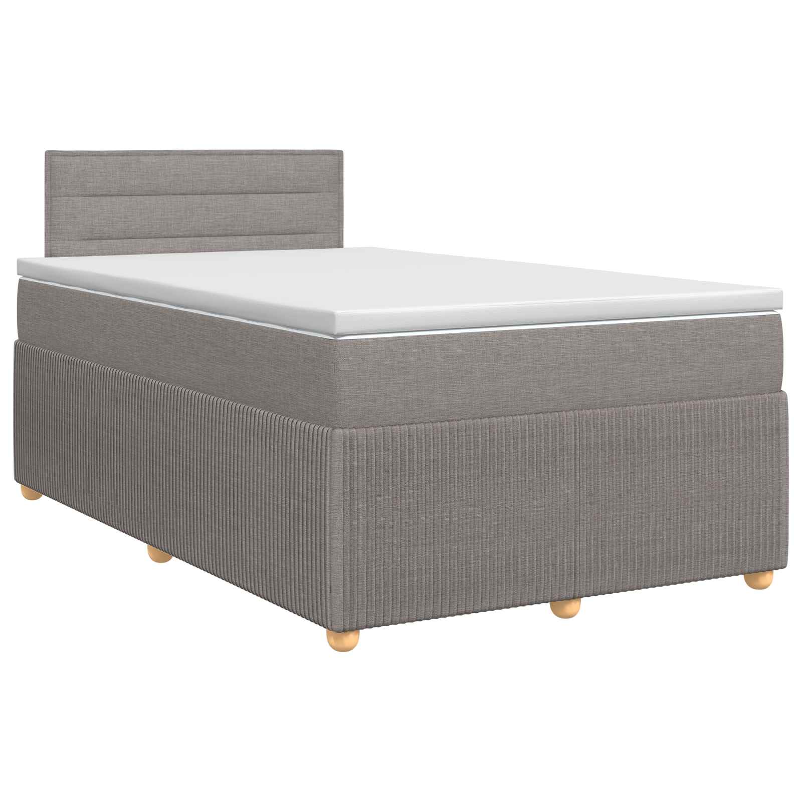 Postelja boxspring z vzmetnico Taupe 120 x 190 cm Blago