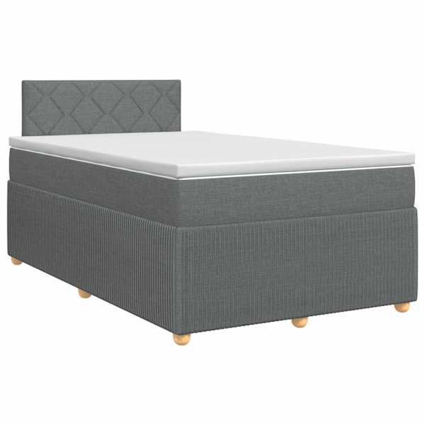 vidaXL Vedruvoodi madratsiga peaga Tumehall 120 x 200 cm kangas