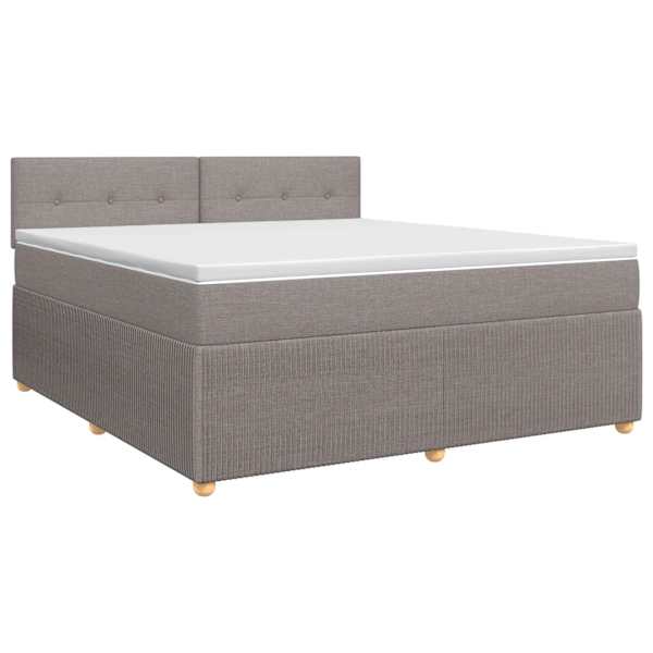 vidaXL Vedruvoodi madratsiga peaga Pruunikashall 140 x 190 cm kangas