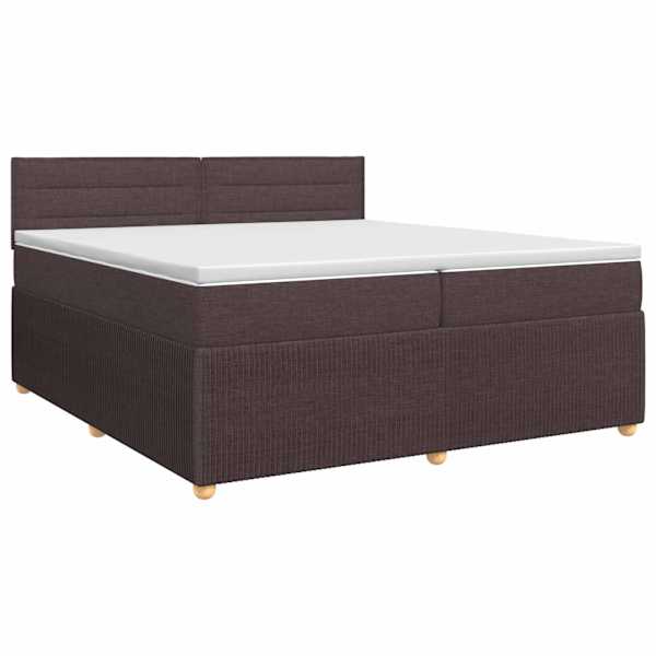 vidaXL Vedruvoodi madratsiga peaga Tume pruun 200 x 200 cm kangas