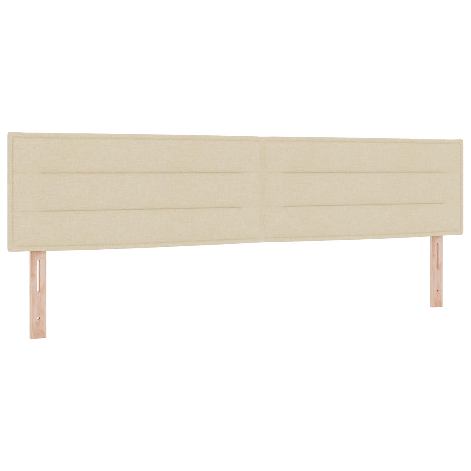 Postelja boxspring z vzmetnico Krem 200 x 200 cm Blago