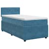 vidaXL Vedruvoodi madratsiga peaga Tumesinine 80 x 200 cm Samet
