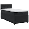 vidaXL Vedruvoodi madratsiga peaga Must 80 x 200 cm Samet
