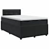 vidaXL Vedruvoodi madratsiga Must 120 x 190 cm Samet