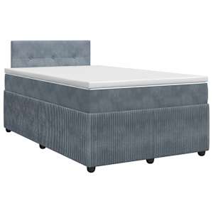 vidaXL Vedruvoodi madratsiga peaga Tumehall 120 x 200 cm Samet
