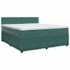 vidaXL Vedruvoodi madratsiga peaga Tumeroheline 160 x 200 cm Samet