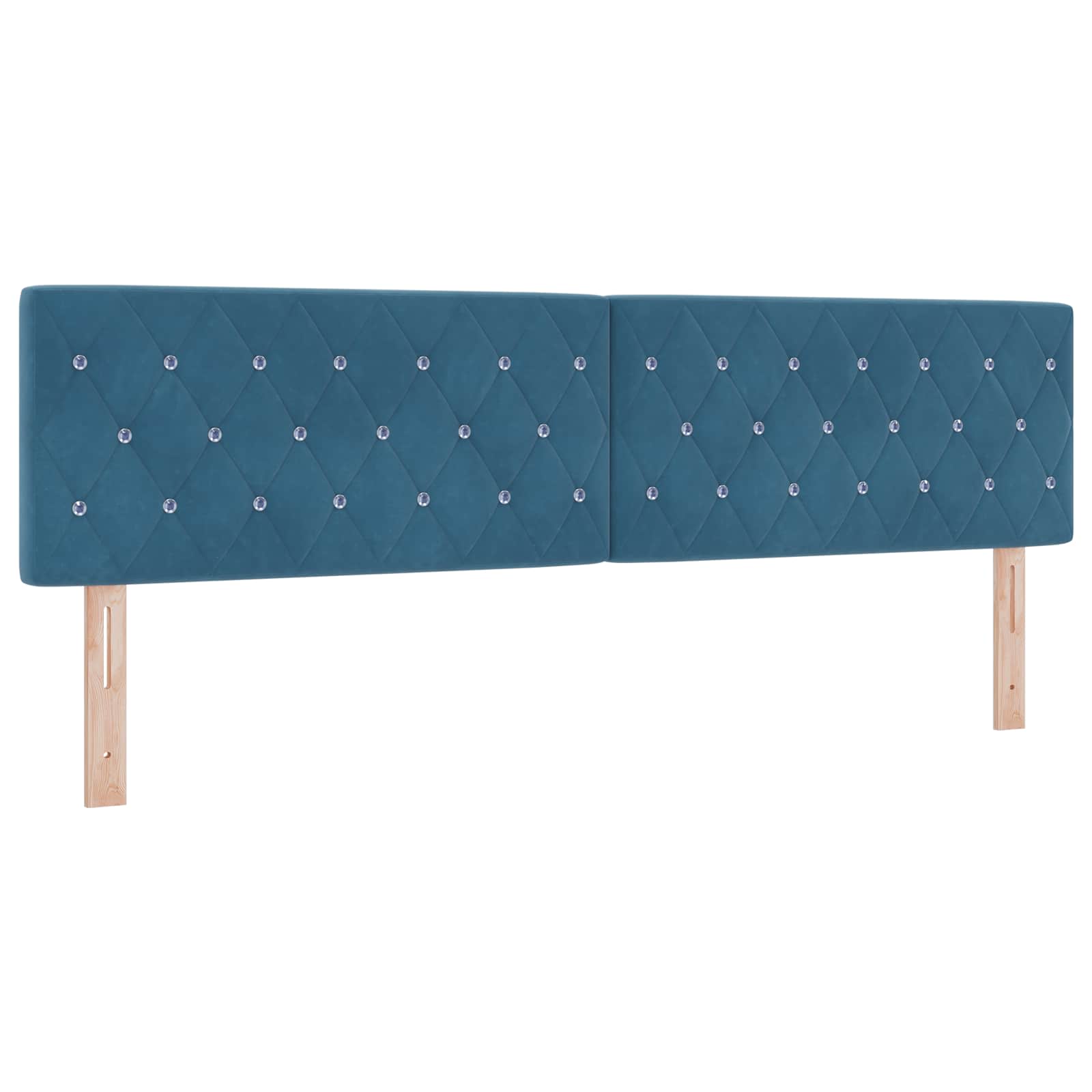 Postelja boxspring z vzmetnico Temno modra 180 x 200 cm Žamet