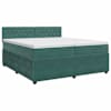 vidaXL Vedruvoodi madratsiga peaga Tumeroheline 200 x 200 cm Samet