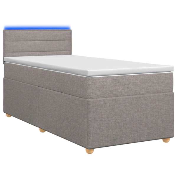 vidaXL Vedruvoodi madratsiga peaga Pruunikashall 80 x 200 cm kangas