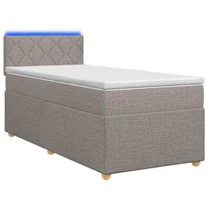 vidaXL Vedruvoodi madratsiga peaga Pruunikashall 90 x 200 cm kangas