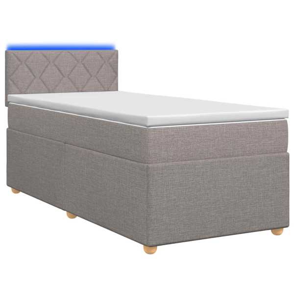 vidaXL Vedruvoodi madratsiga peaga Pruunikashall 100 x 200 cm kangas