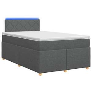 vidaXL Vedruvoodi madratsiga LED-ribadega Tumehall 120 x 190 cm kangas