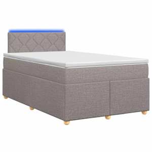 vidaXL Vedruvoodi madratsiga peaga Pruunikashall 120 x 190 cm kangas