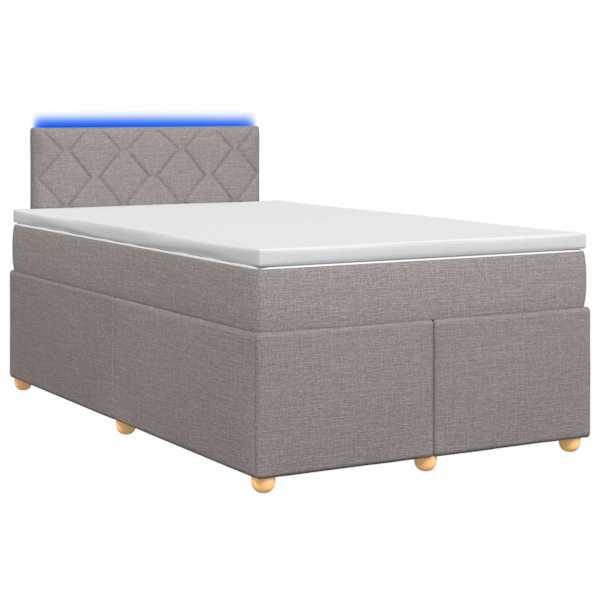 vidaXL Vedruvoodi madratsiga peaga Pruunikashall 120 x 190 cm kangas