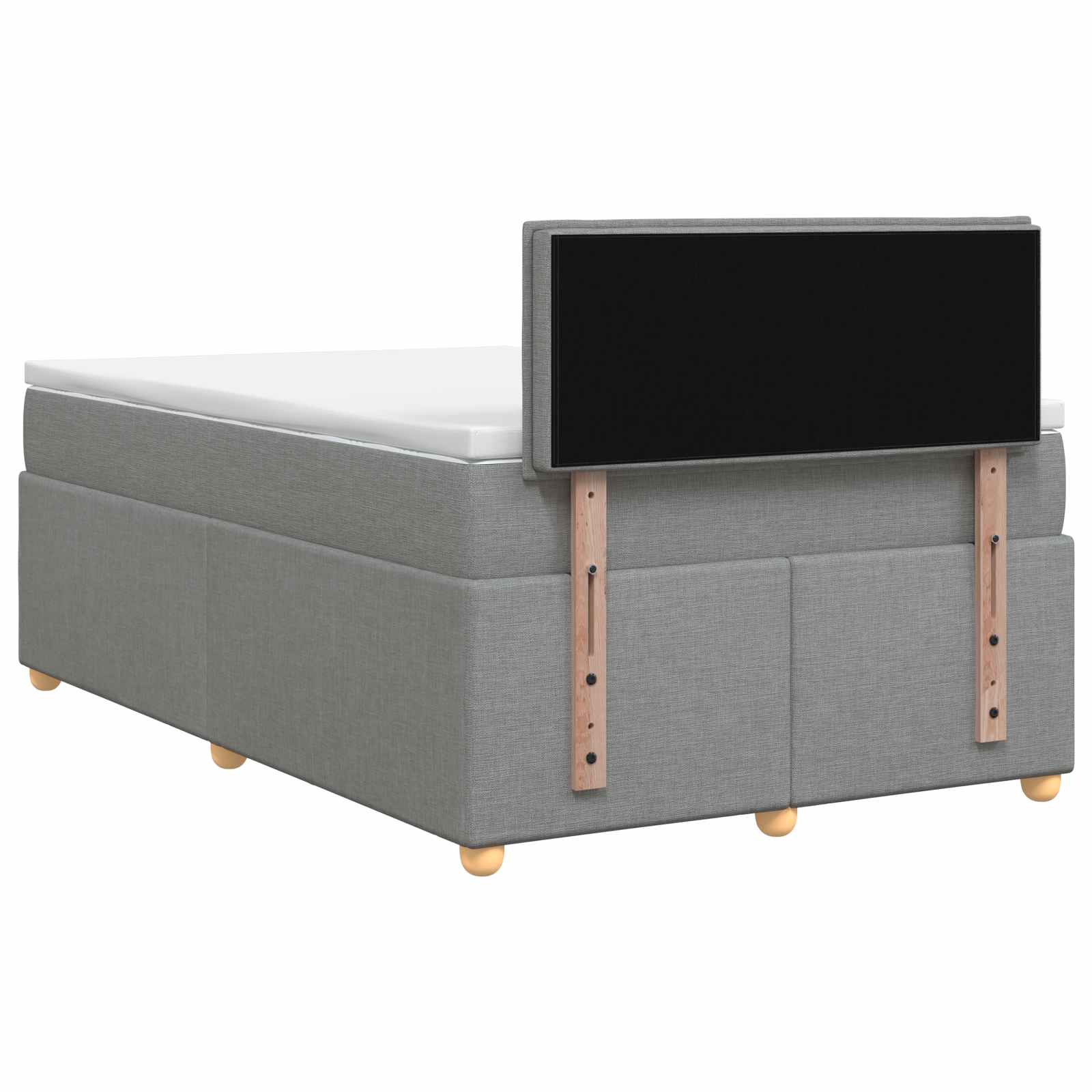 Postelja boxspring z vzmetnico Svetlo siva 120 x 200 cm Blago