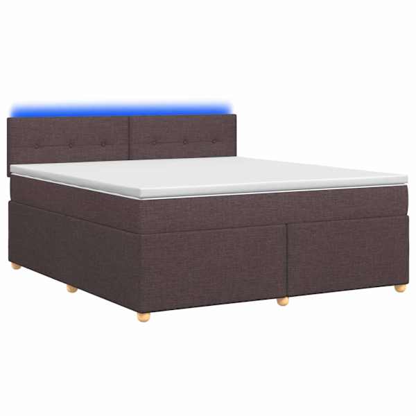 vidaXL Vedruvoodi madratsiga peaga Tume pruun 140 x 200 cm kangas
